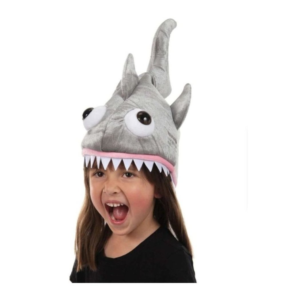 Elope man eating shark hat. Funny fun costume Halloween dress up adjustable size